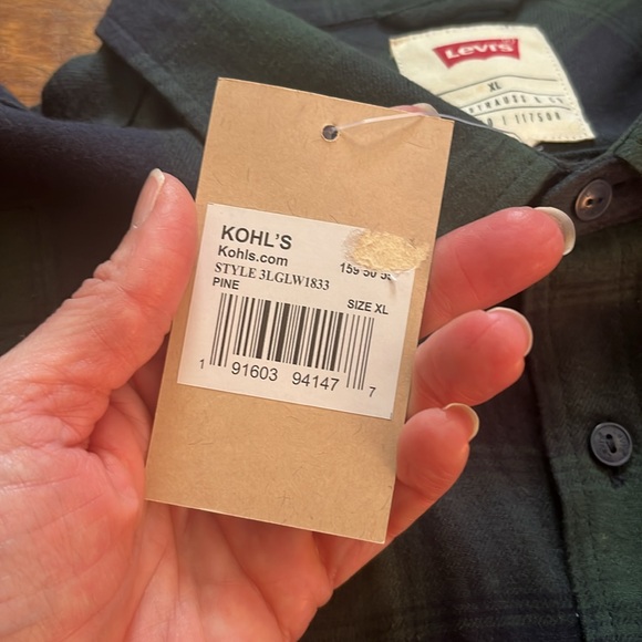 Brand new Levi’s plaid 100% cotton long sleeve shirt - Picture 5 of 14